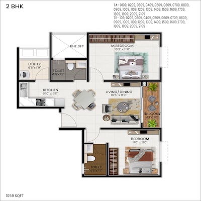 floorplans & masterplan of Genurise North Park